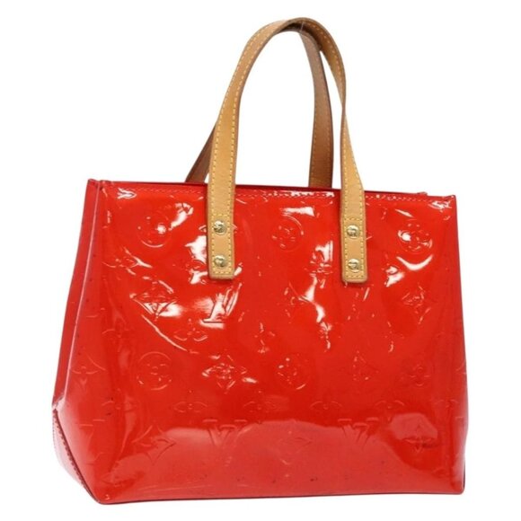 LOUIS VUITTON Monogram Vernis Reade PM Hand Bag Red Rouge M91088 LV Auth ep10371 - Picture 1 of 16